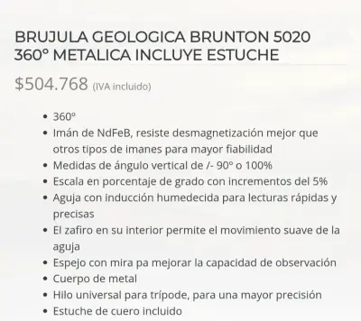 Brújula geológica profesional - miniatura 2