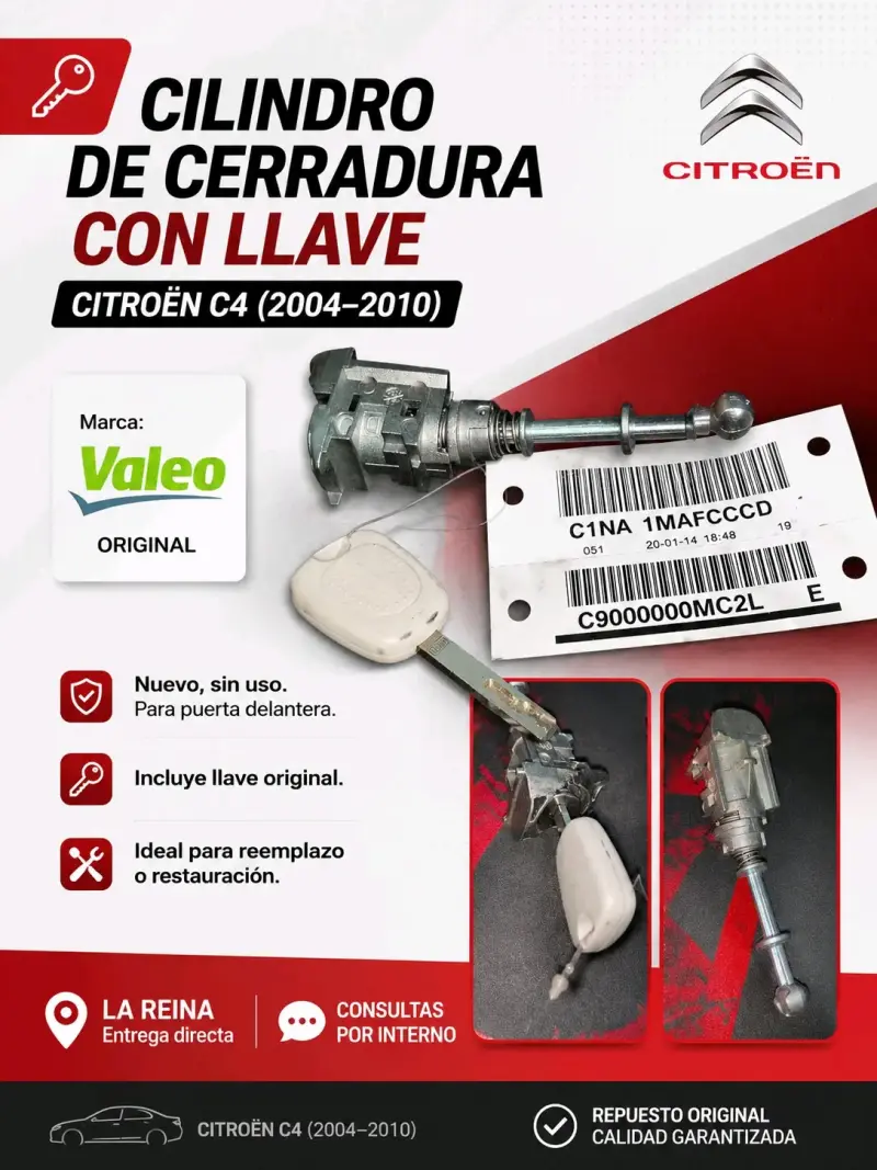 Cilindro cerradura Citroën C4 nuevo - 1