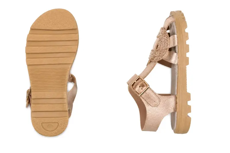 Sandalias beige para niña talla 20 - 2