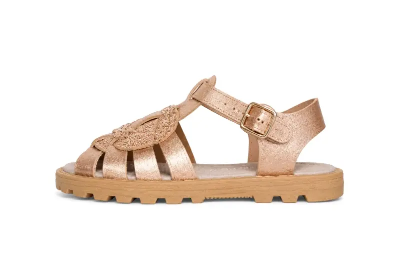 Sandalias beige para niña talla 20 - 3