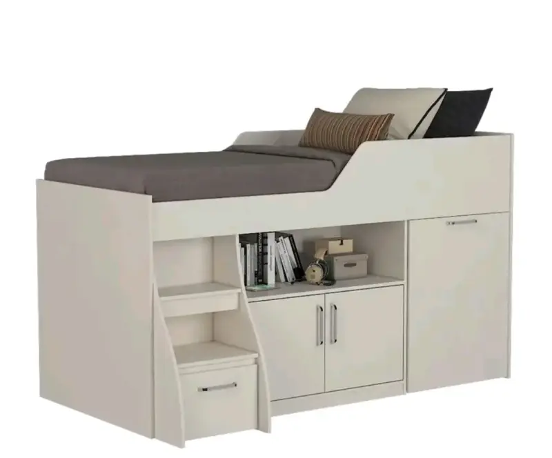 Cama alta con escritorio integrado - 3