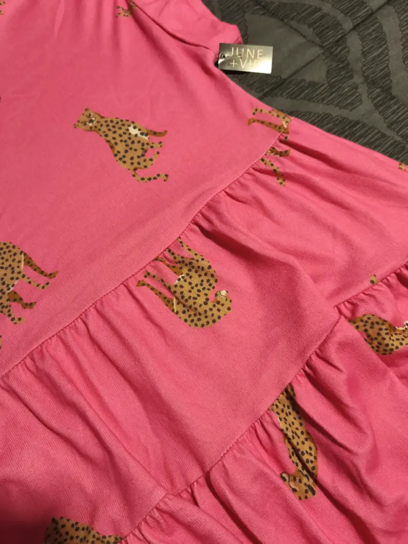 Polera rosa estampado leopardo - 3