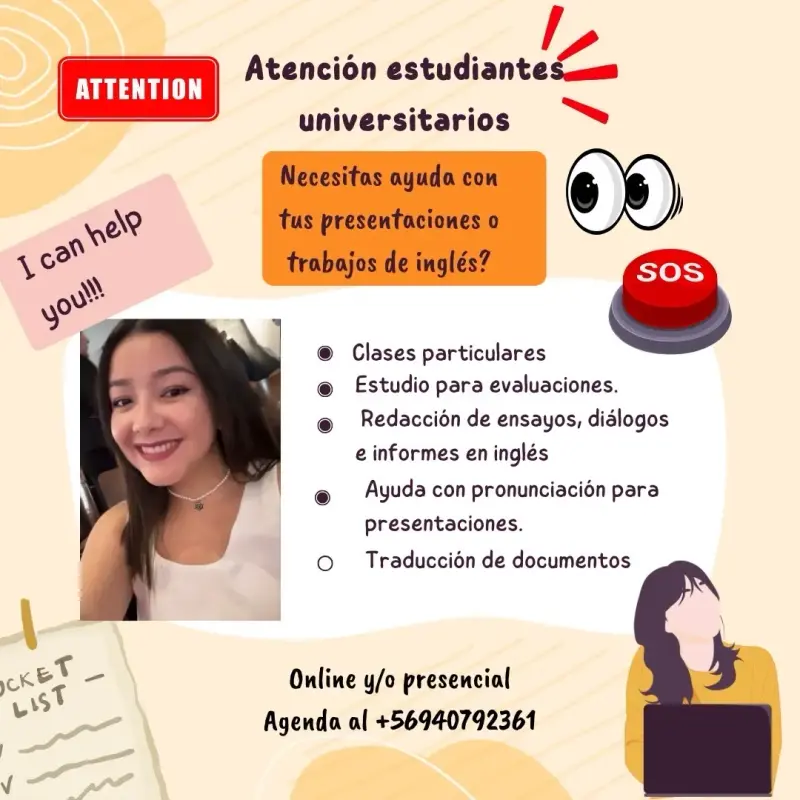 Aviso de clases de inglés - 1