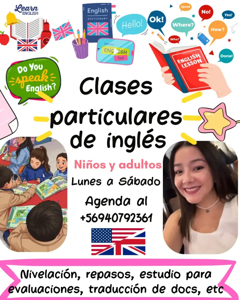 Aviso de clases de inglés - 2