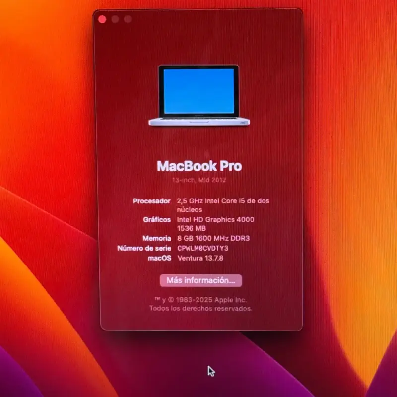 💻 MacBook Pro 13” Mid 2012 | SSD 500GB - 2