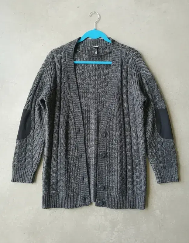 Cardigan gris largo de lana Americanino Talla M - 2