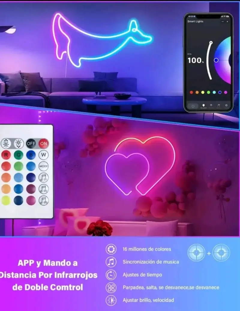 Luz LED neón multicolor - 2