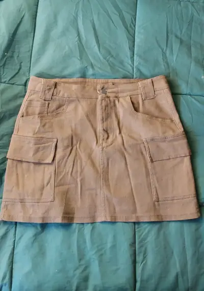 Falda cargo beige - miniatura 1