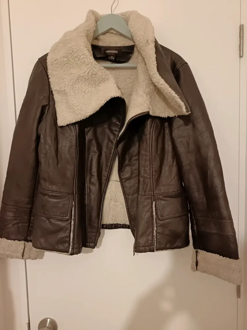 Chaqueta Aviadora de Cuero Danier Leather con Forr - 1