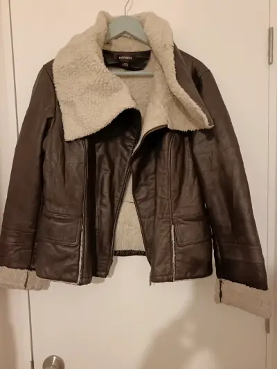 Chaqueta Aviadora de Cuero Danier Leather con Forr - miniatura 1