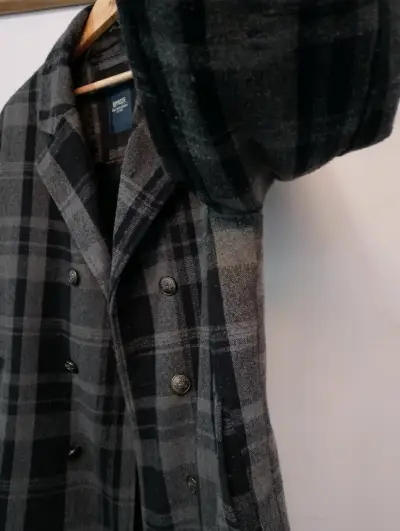 Abrigo Hombre negro con gris Talla M - miniatura 5