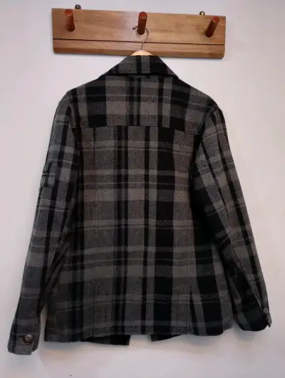 Abrigo Hombre negro con gris Talla M - miniatura 6