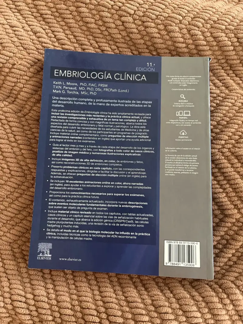 Libro Embriología Clínica 11ª Edición - 2