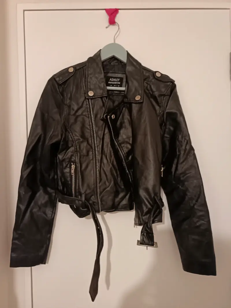 Chaqueta Biker Ashley Outerwear con Cinturón - 1
