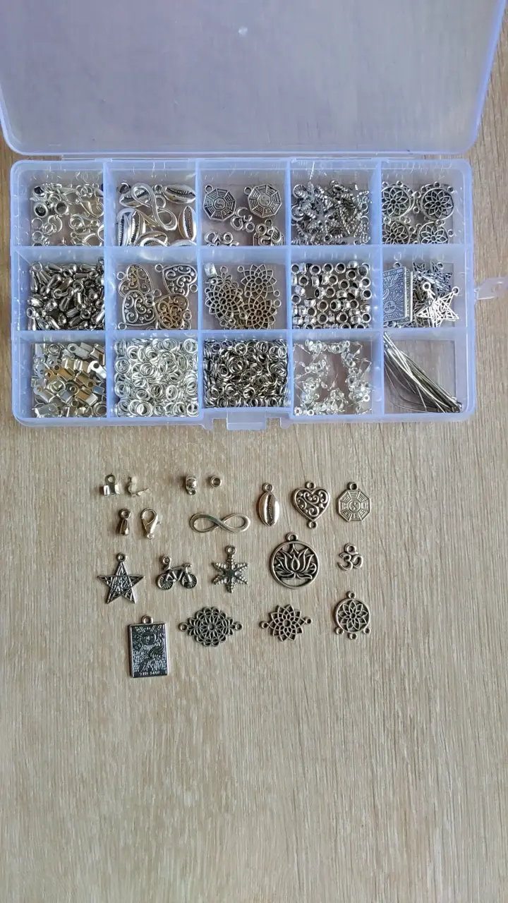 Set de accesorios bisutería (fantasía plateada) - 2