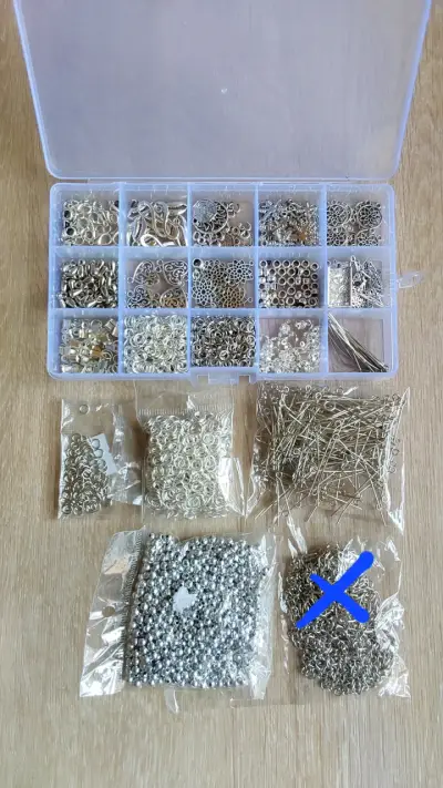 Set de accesorios bisutería (fantasía plateada) - miniatura 3