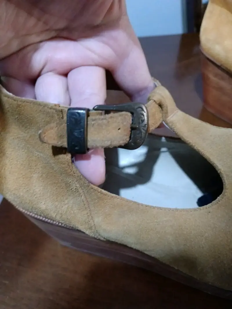 Zapatos plataformas gamuza marrón - 4