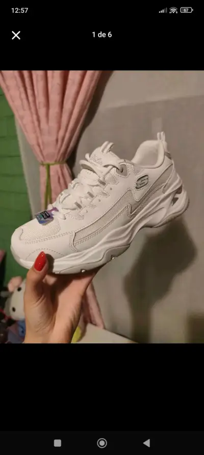 Zapatillas blancas deportivas Skechers - miniatura 1