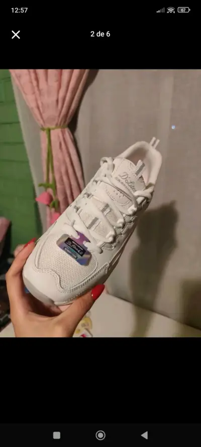 Zapatillas blancas deportivas Skechers - miniatura 2