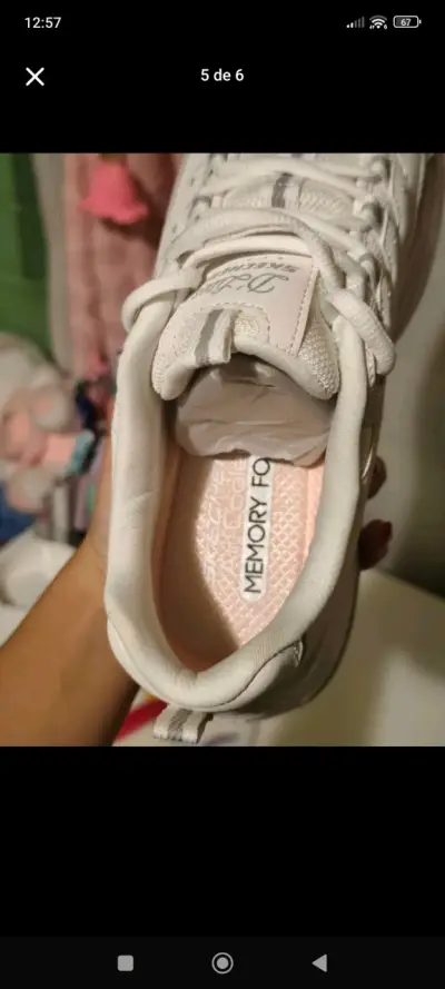 Zapatillas blancas deportivas Skechers - miniatura 4