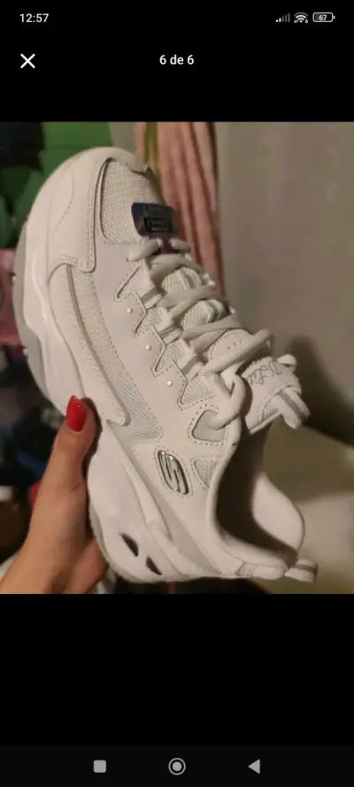 Zapatillas blancas deportivas Skechers - miniatura 5
