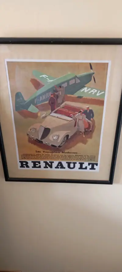 Póster vintage Renault enmarcado - miniatura 1