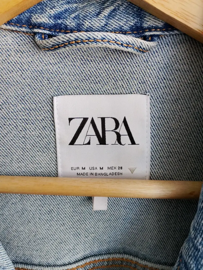 Chaqueta de mezclilla Zara azul - 3