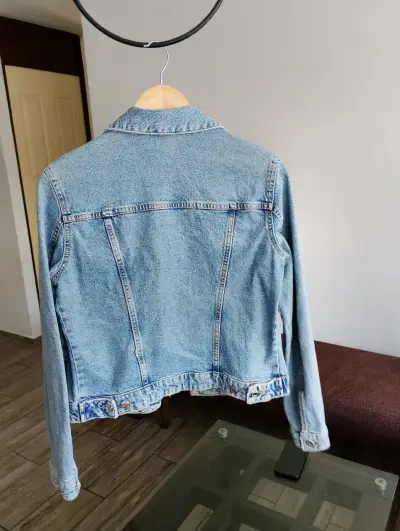 Chaqueta de mezclilla Zara azul - miniatura 4
