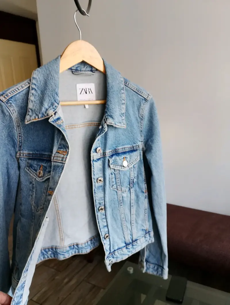 Chaqueta de mezclilla Zara azul - 6