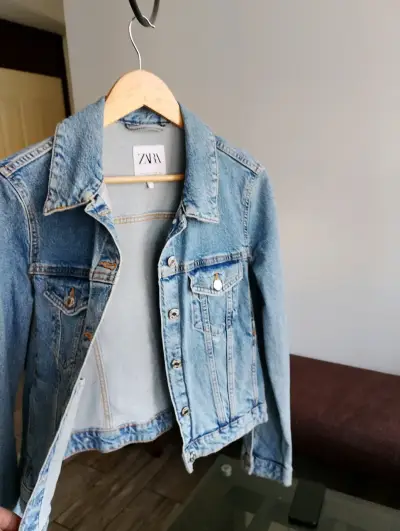 Chaqueta de mezclilla Zara azul - miniatura 6