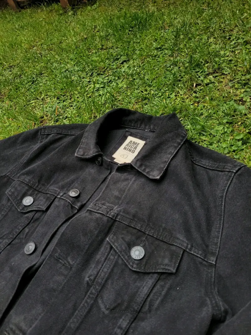 Chaqueta de mezclilla negra americanino - 2