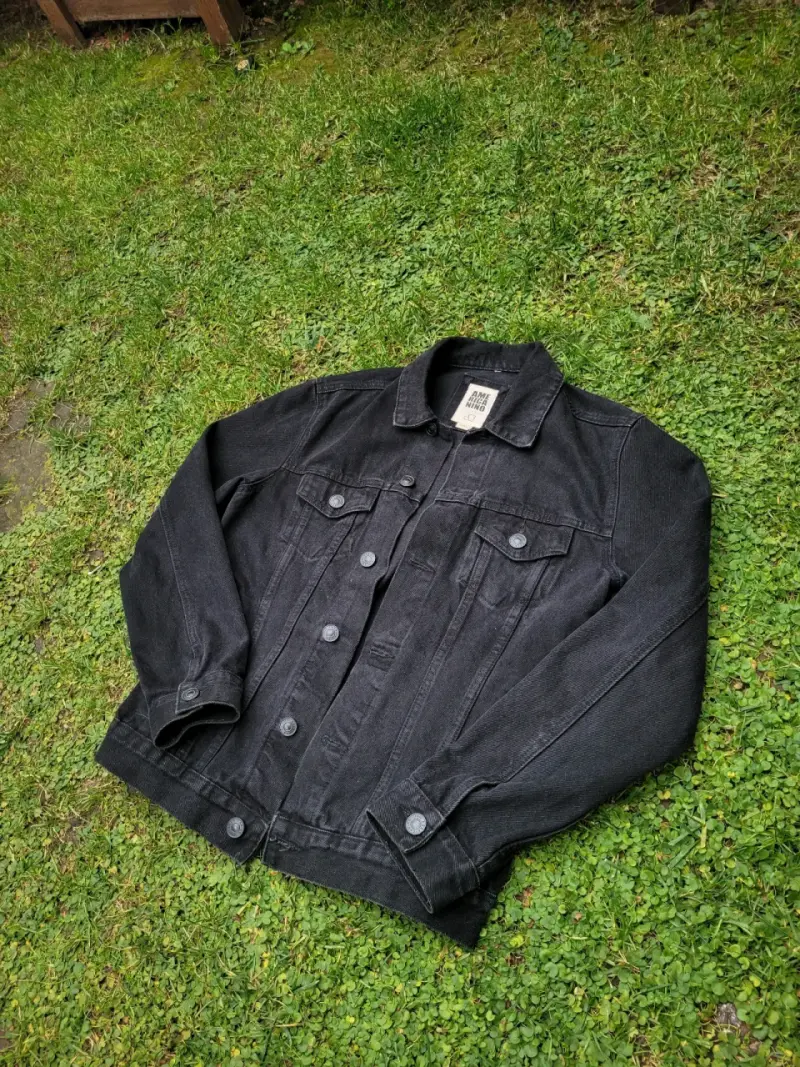 Chaqueta de mezclilla negra americanino - 4