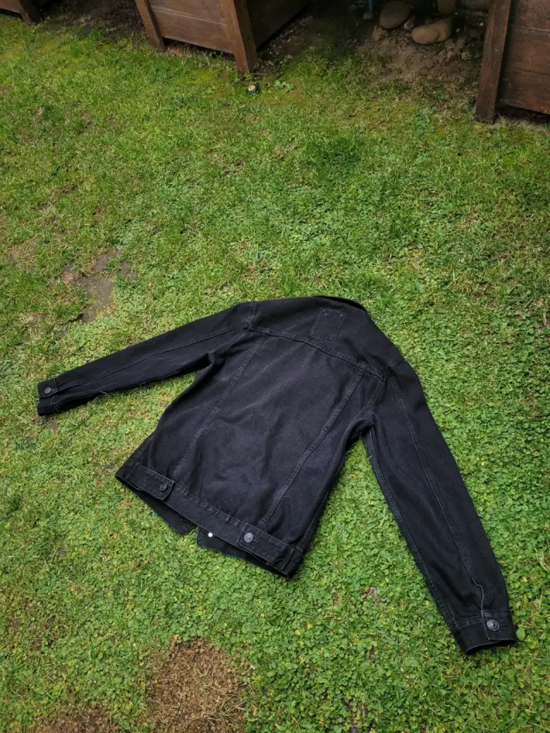 Chaqueta de mezclilla negra americanino - 5