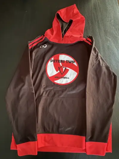 Polerón deportivo rojo y negro - miniatura 1