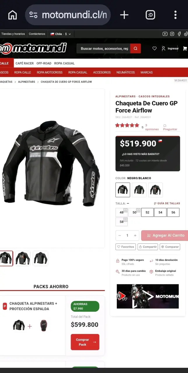 Chaqueta de cuero Alpinestars GP - 1