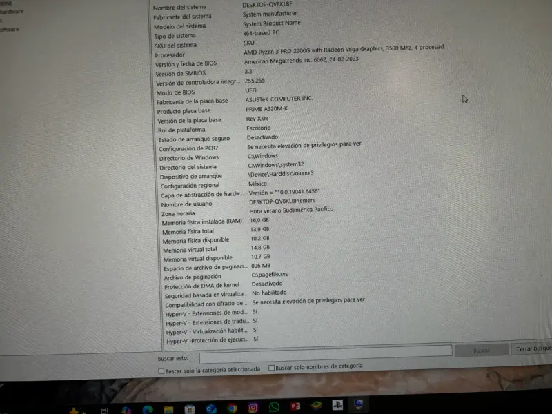 PC de escritorio Ryzen 3 + SSD + 16GB RAM - 6