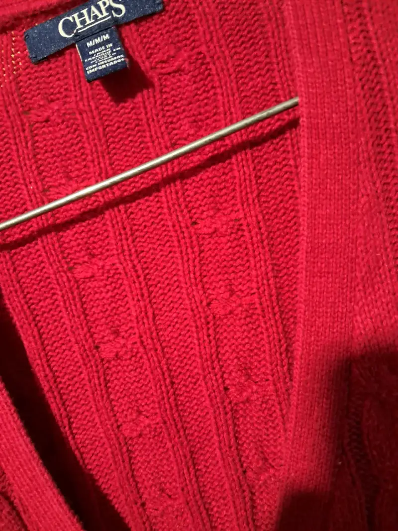 Cardigan rojo de punto - 2
