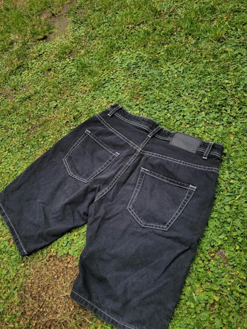 Shorts de mezclilla negros - 3