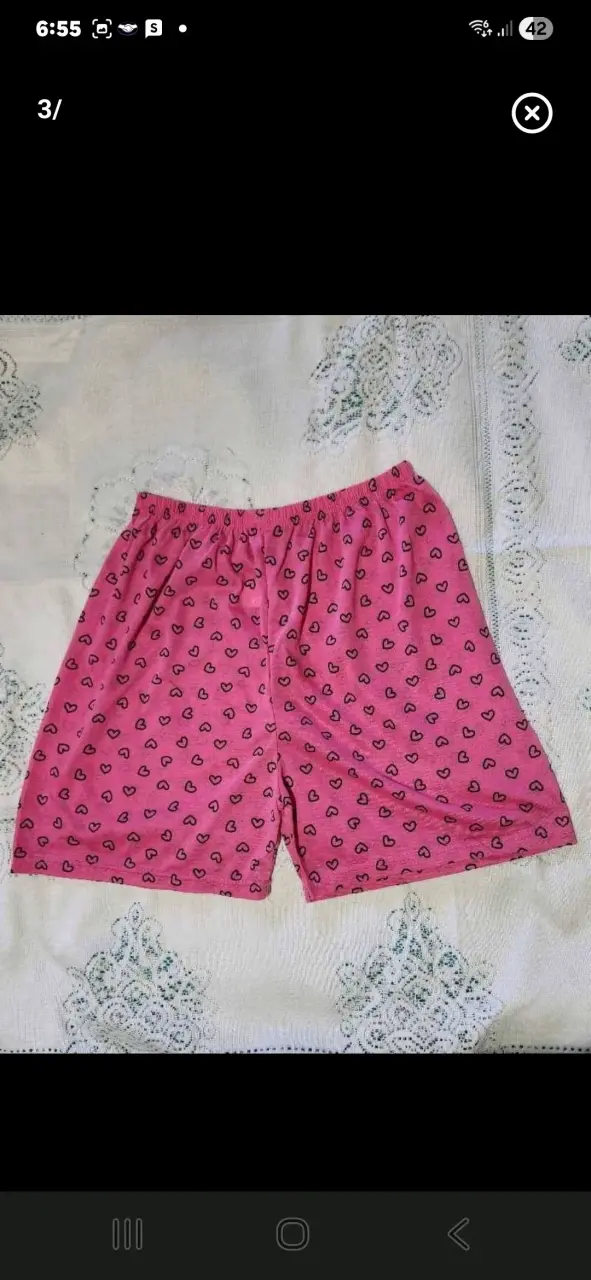 Pijama rosado con estampado - 3
