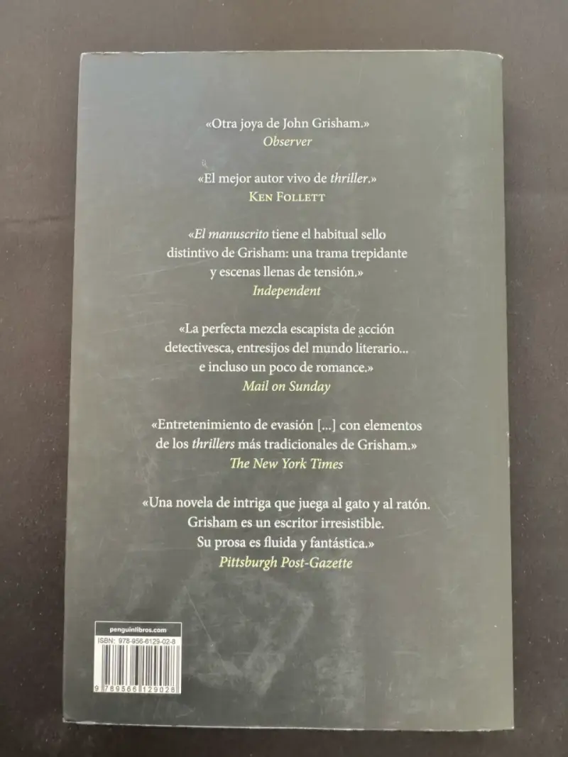 Libro 'El Manuscrito' de John Grisham - 2