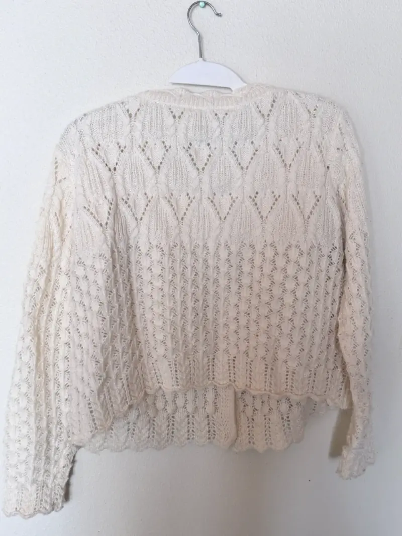 Cardigan blanco tejido - 2