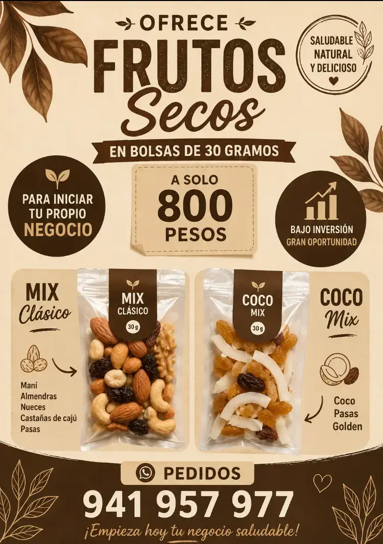 Mix de frutos secos, 30g