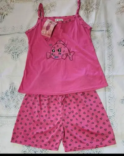 Pijama  rosado con estampado - miniatura 1