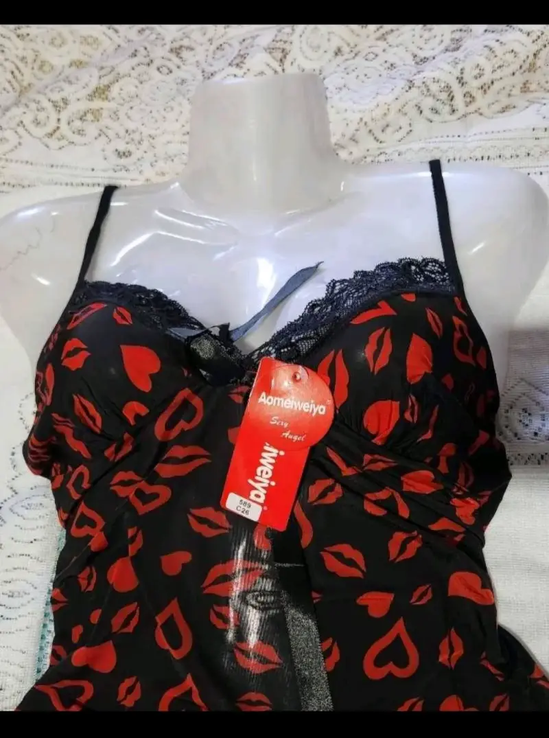 Conjunto nuevo pijama negro con estampado - 3