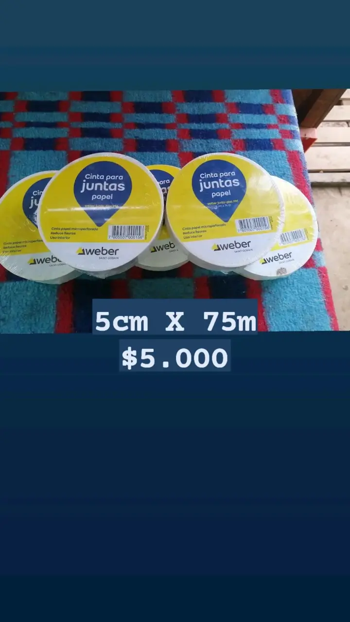 Cinta para juntas 5cm x 152m - 2