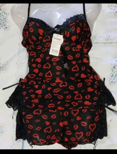 Conjunto nuevo pijama negro con estampado - miniatura 7