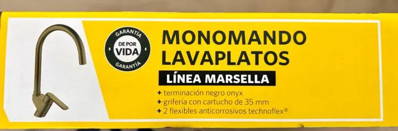 Llave Monomando Lavaplatos Stretto Marsella Ónix - 5