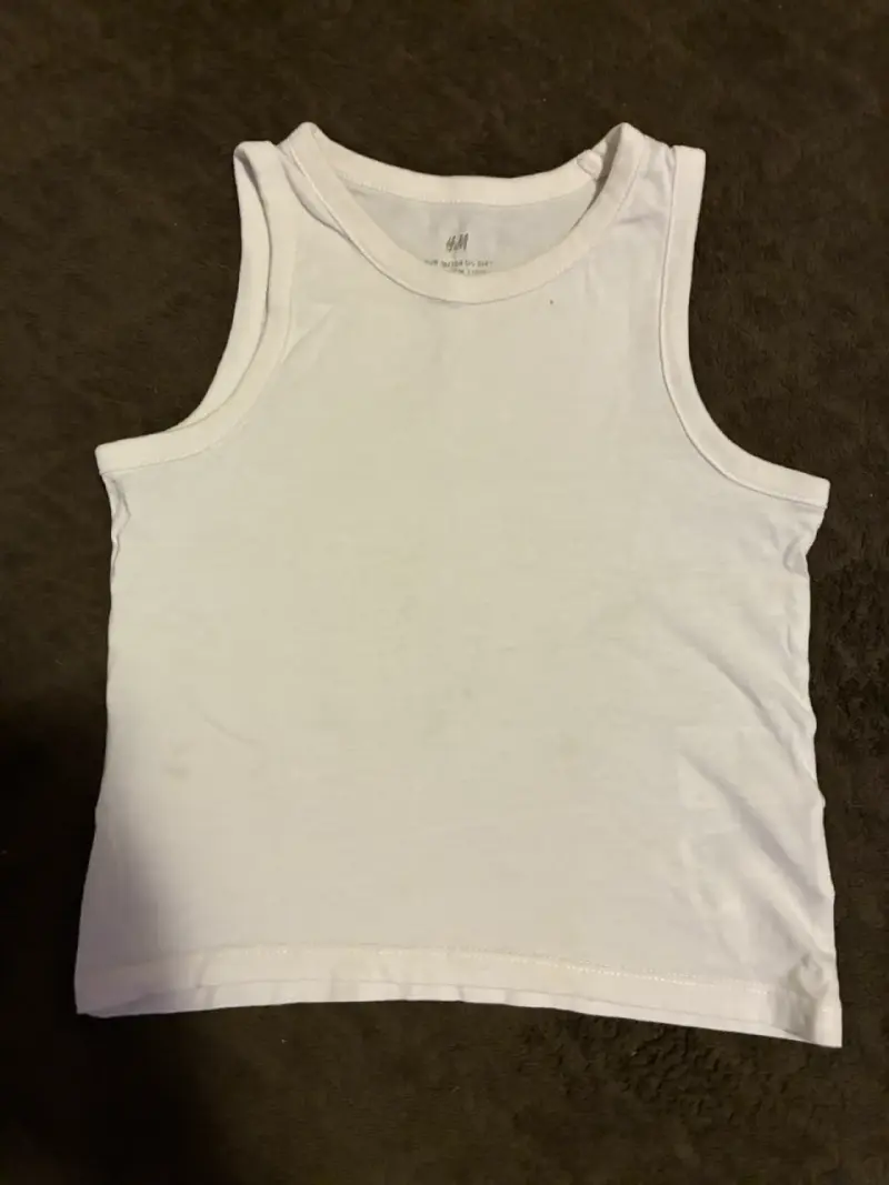 Polera sin mangas blanca - 1