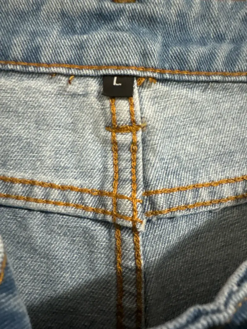Jeans desgastados azul claro - 4