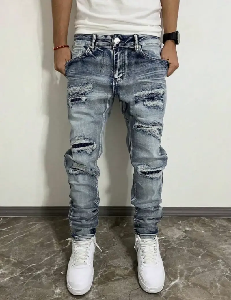 Jeans desgastados estilo drip 34 US - 3